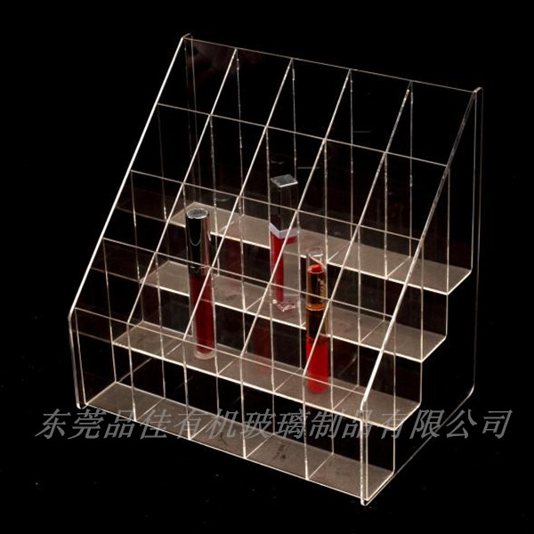 東莞有機玻璃展示架&nbsp;透明梯形亞克力展示架&nbsp;定制亞克力展示架